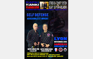 Stage Hapkido  ( Self Défense coréen ) le 23 et 24 novembre 2018 - Ouvert  à tous