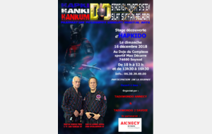 Le dimanche 16 décembre 2018 Stage HAPKIDO à  ANNECY  -  Ouvert à tous -