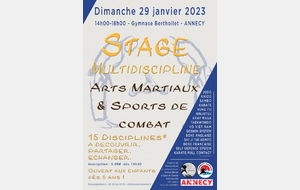 STAGE MULTIDISCIPLINE ANNECIENS LE DIMANCHE 29 JANVIER 2023