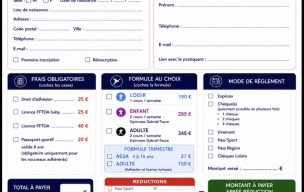 Inscriptions avec  formulaire ou en ligne
